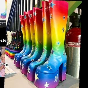 CLUB EXX SHOOTING STAR KNEE HIGH BOOTS